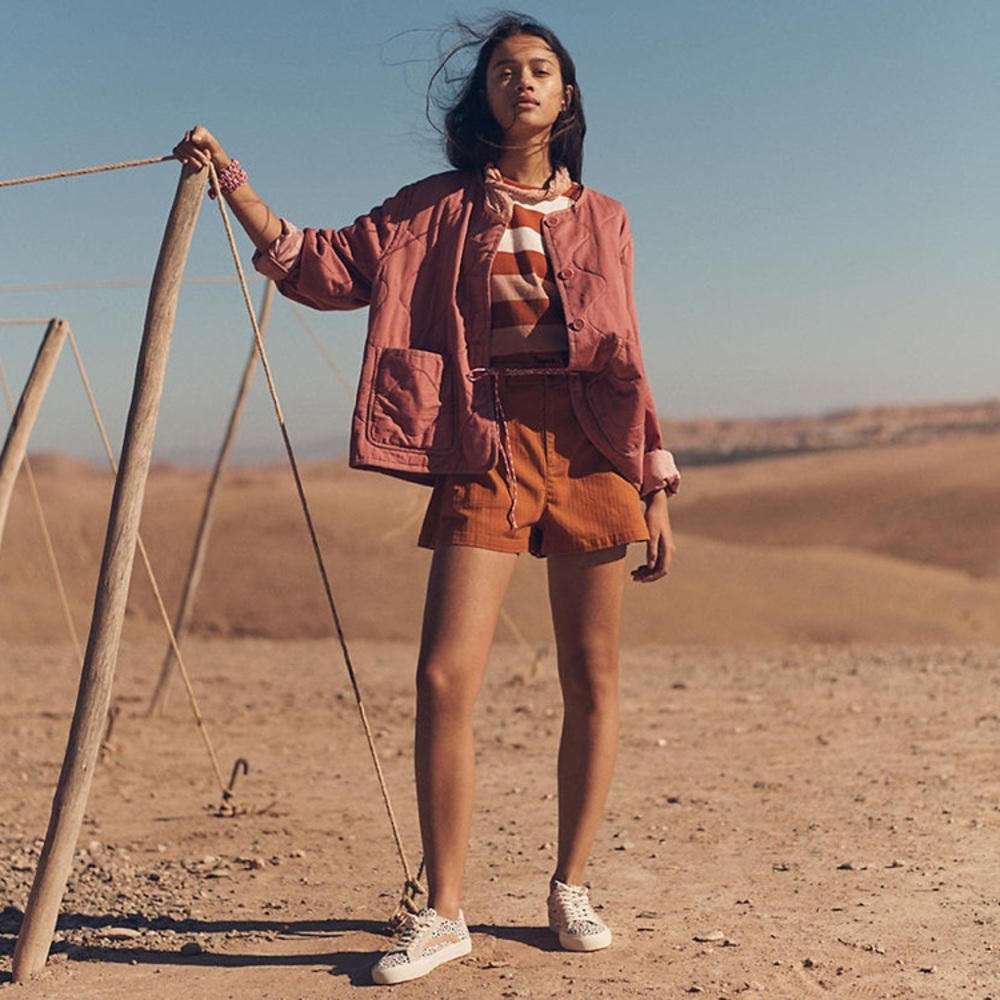 Madewell camp shorts in Burnt Sienna / rust